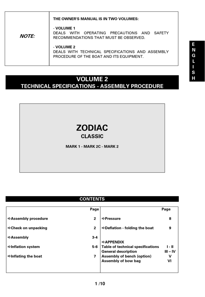 Zodiac CLASSIC MARK 1 owner's manual