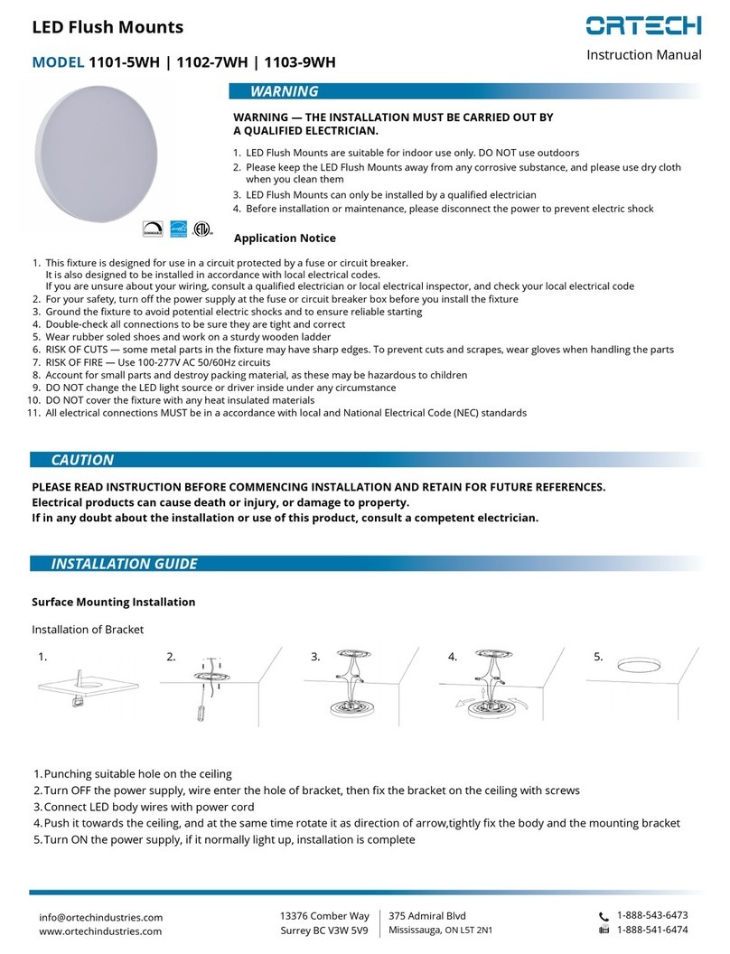 Ortech 1101-5WH User manual Ortech 1101-5WH User manual