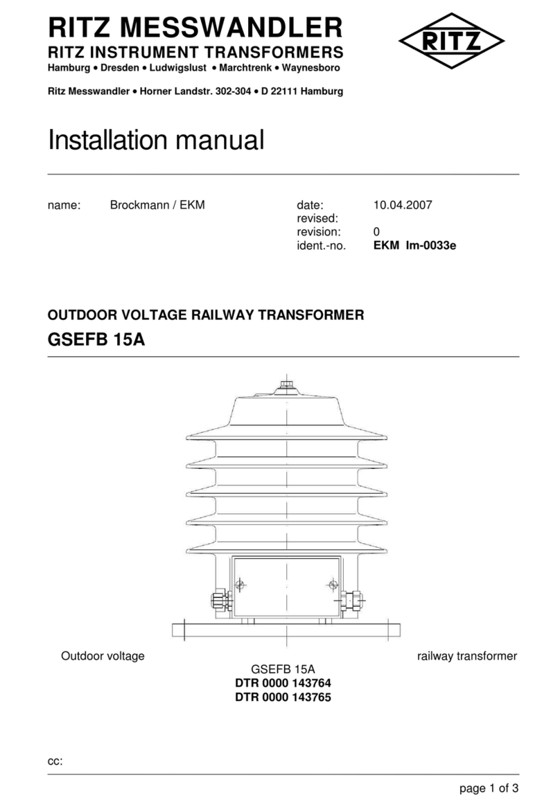 RITZ GSEFB 15A installation manual RITZ GSEFB 15A installation manual