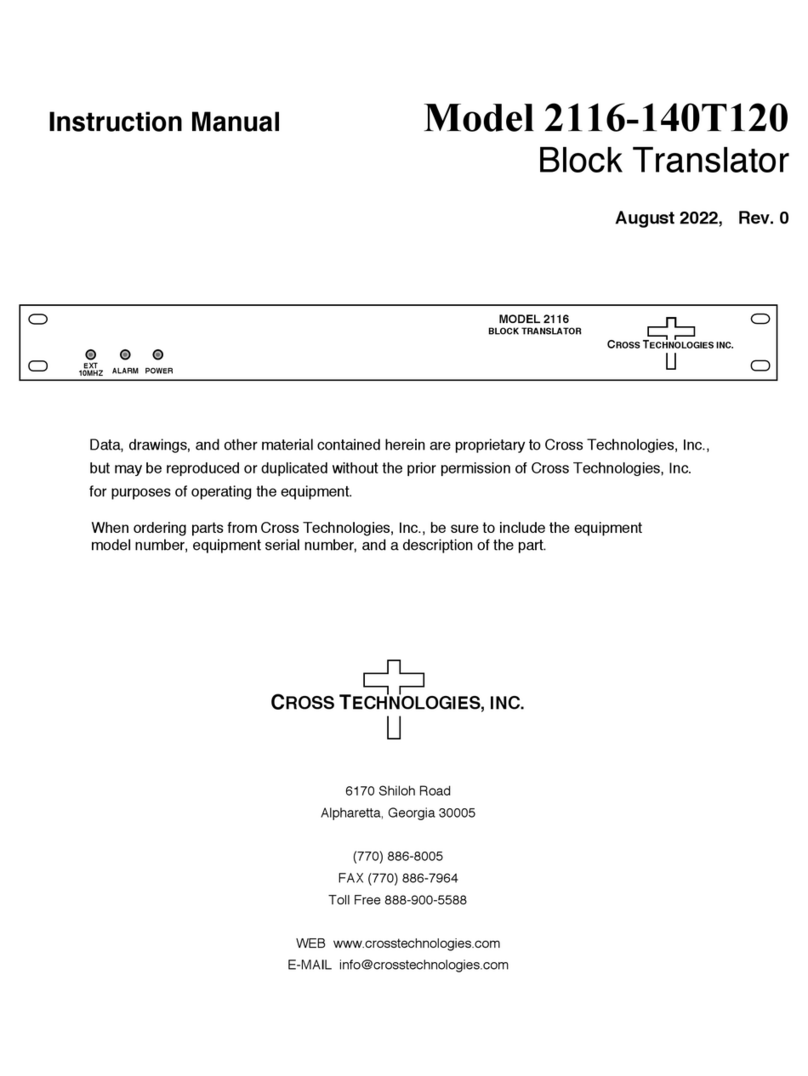 Cross Technologies 2116-140T120 instruction manual