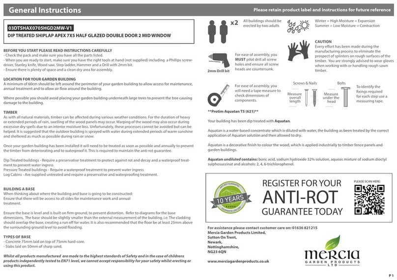 Mercia Garden Products 03DTSHAX0705HGD2MW-V1 User manual Mercia Garden Products 03DTSHAX0705HGD2MW-V1 User manual