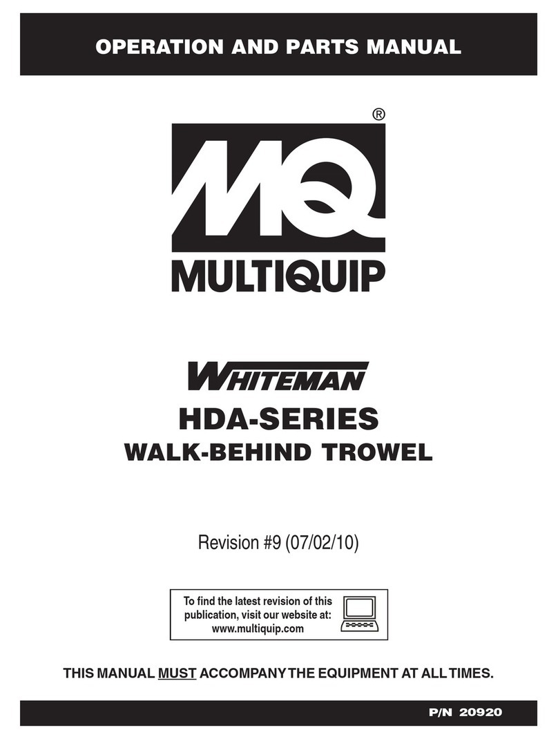 MULTIQUIP WHITEMAN HDA Series User manual