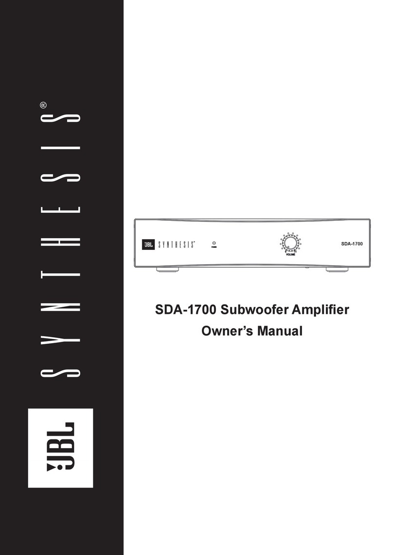JBL Synthesis SDA-1700 User manual