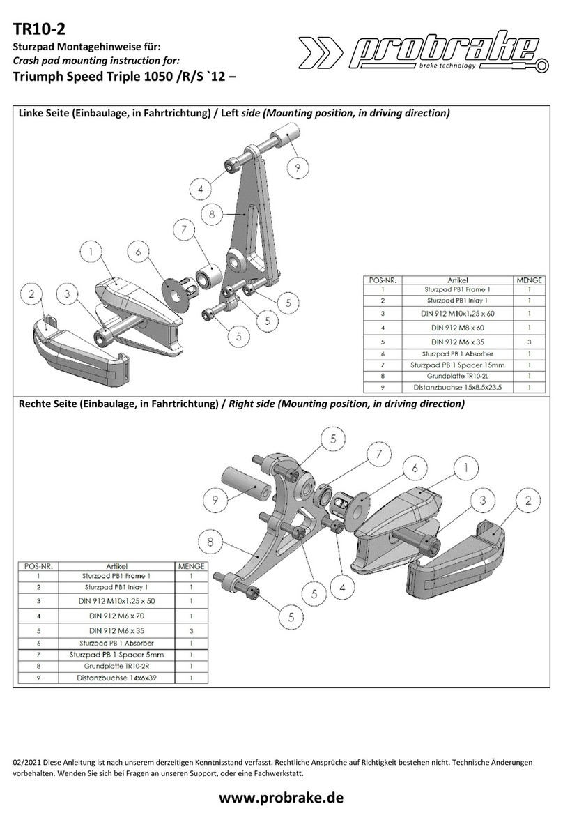 probrake TR10-2 Mounting instruction