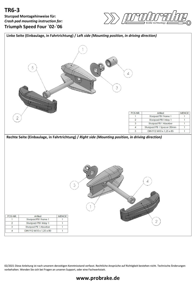 probrake TR6-3 Mounting instruction