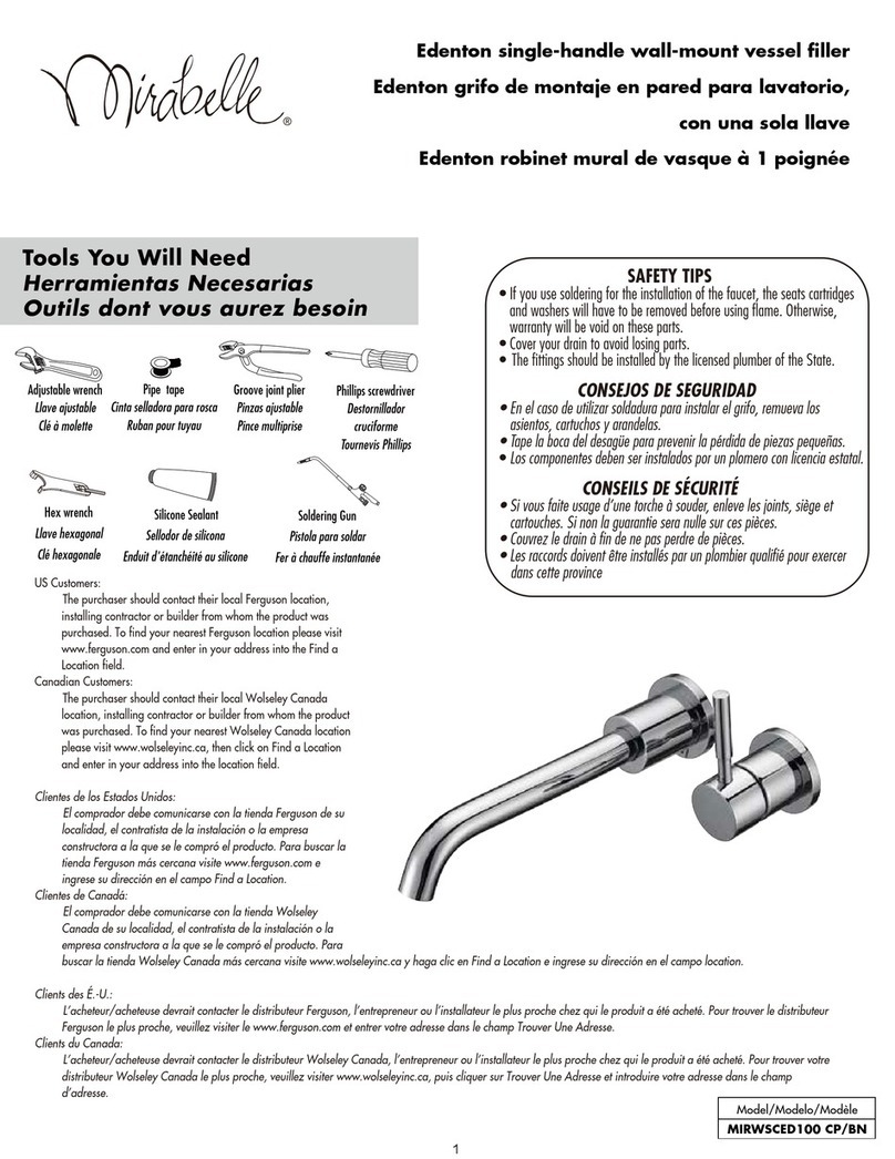 Mirabelle MIRWSCED100CP User manual Mirabelle MIRWSCED100CP User manual