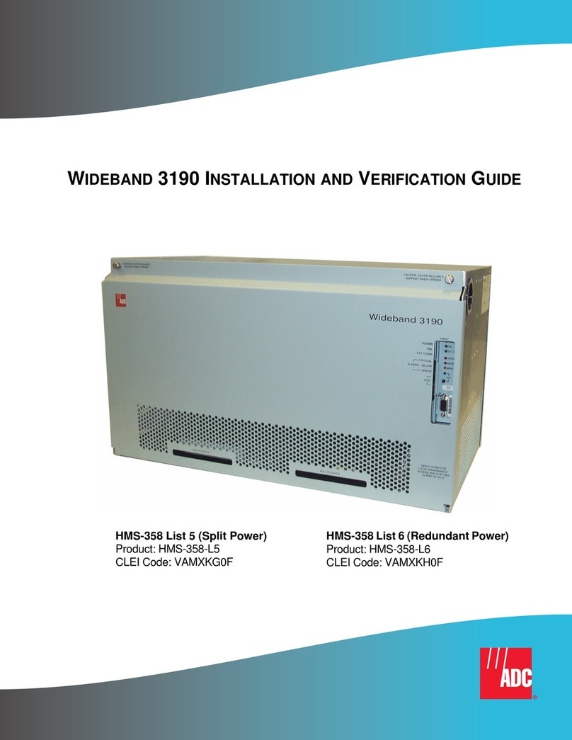 ADC HiGain Wideband 3190 Installation and operation manual