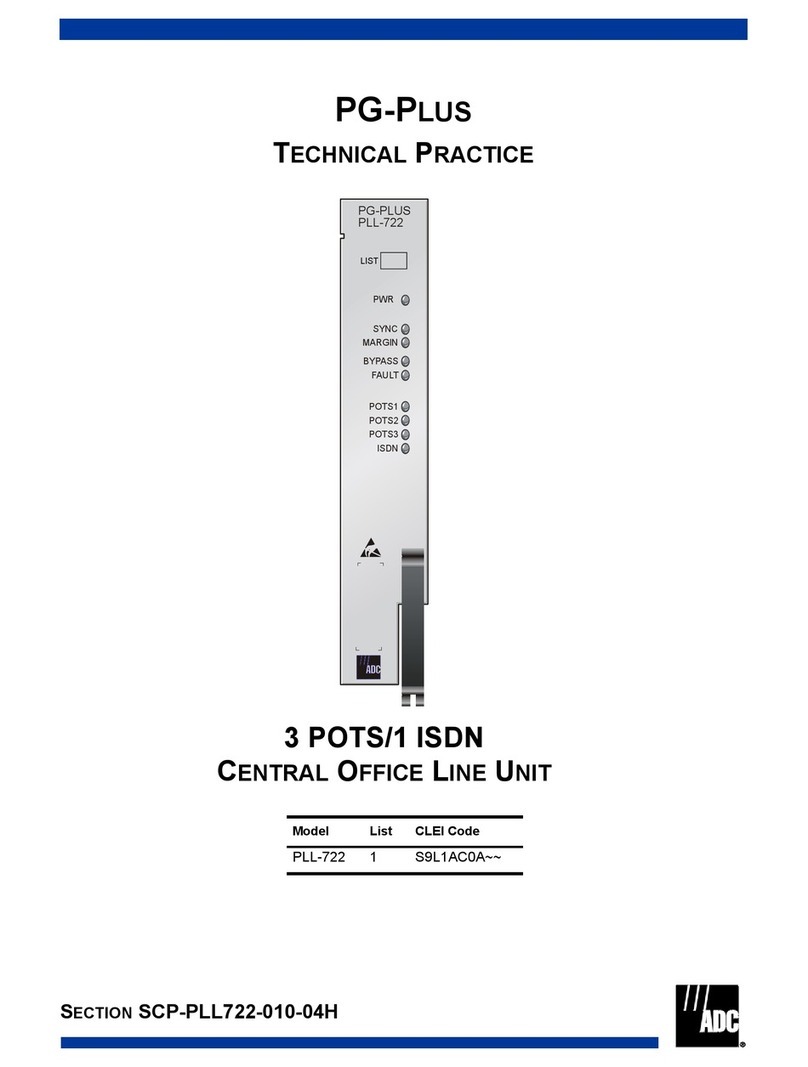 ADC PG-PLUS PLL-722 User manual