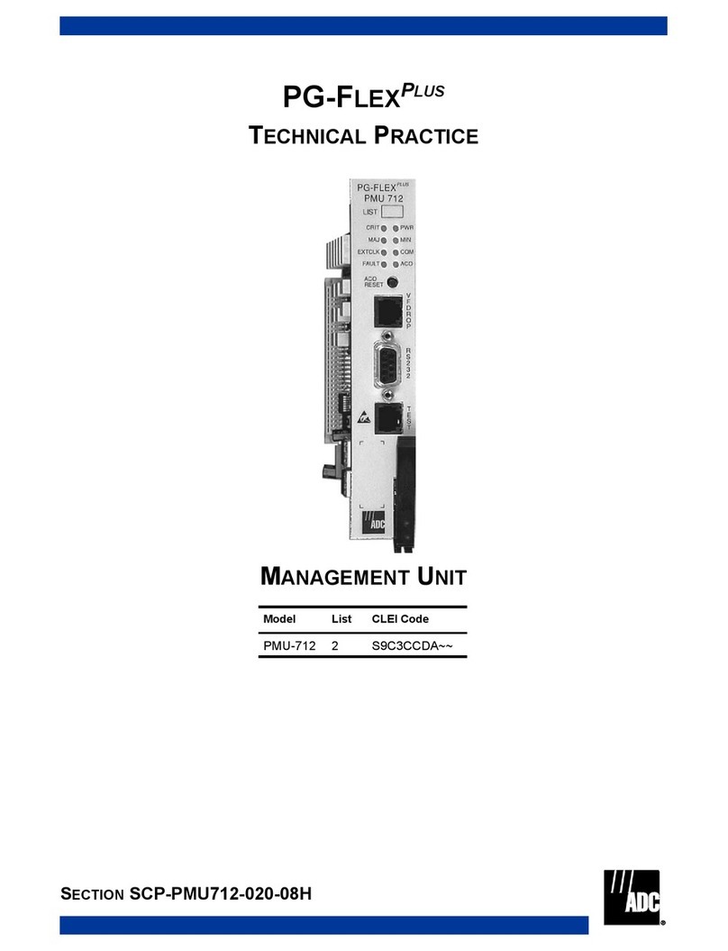 ADC PG-FLEXPLUS PMU-712 manual