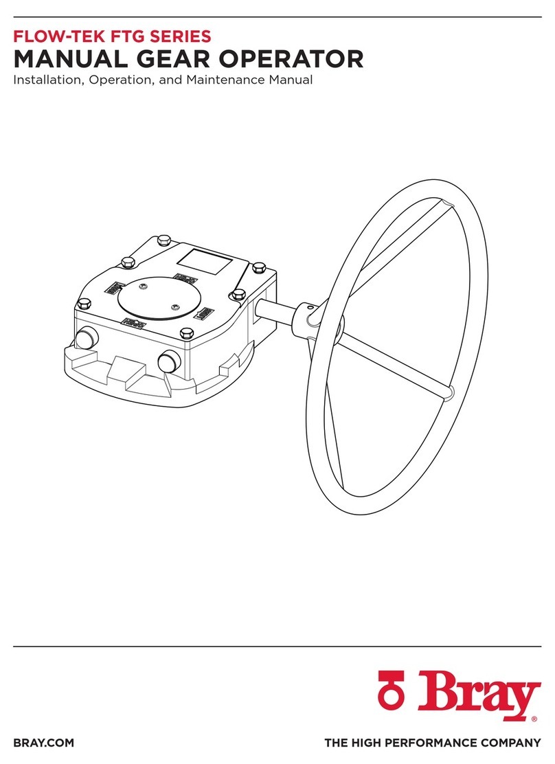 Bray Flow-Tek FTG Series Installation, operation and maintenance manual
