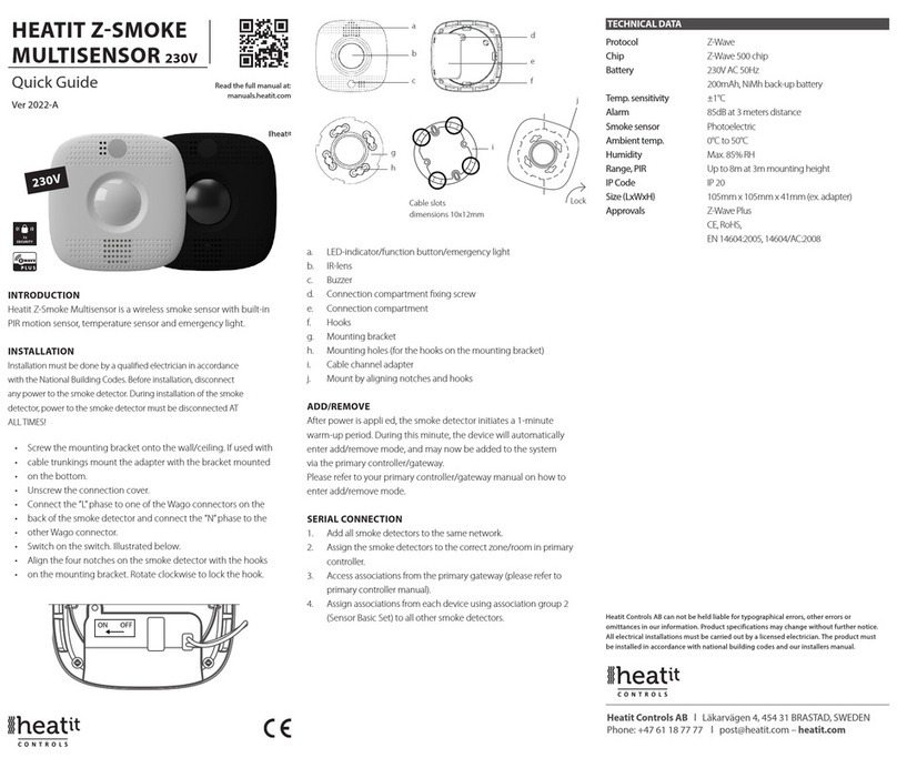 Heatit Z-SMOKE MULTISENSOR quick guide Heatit Z-SMOKE MULTISENSOR quick guide