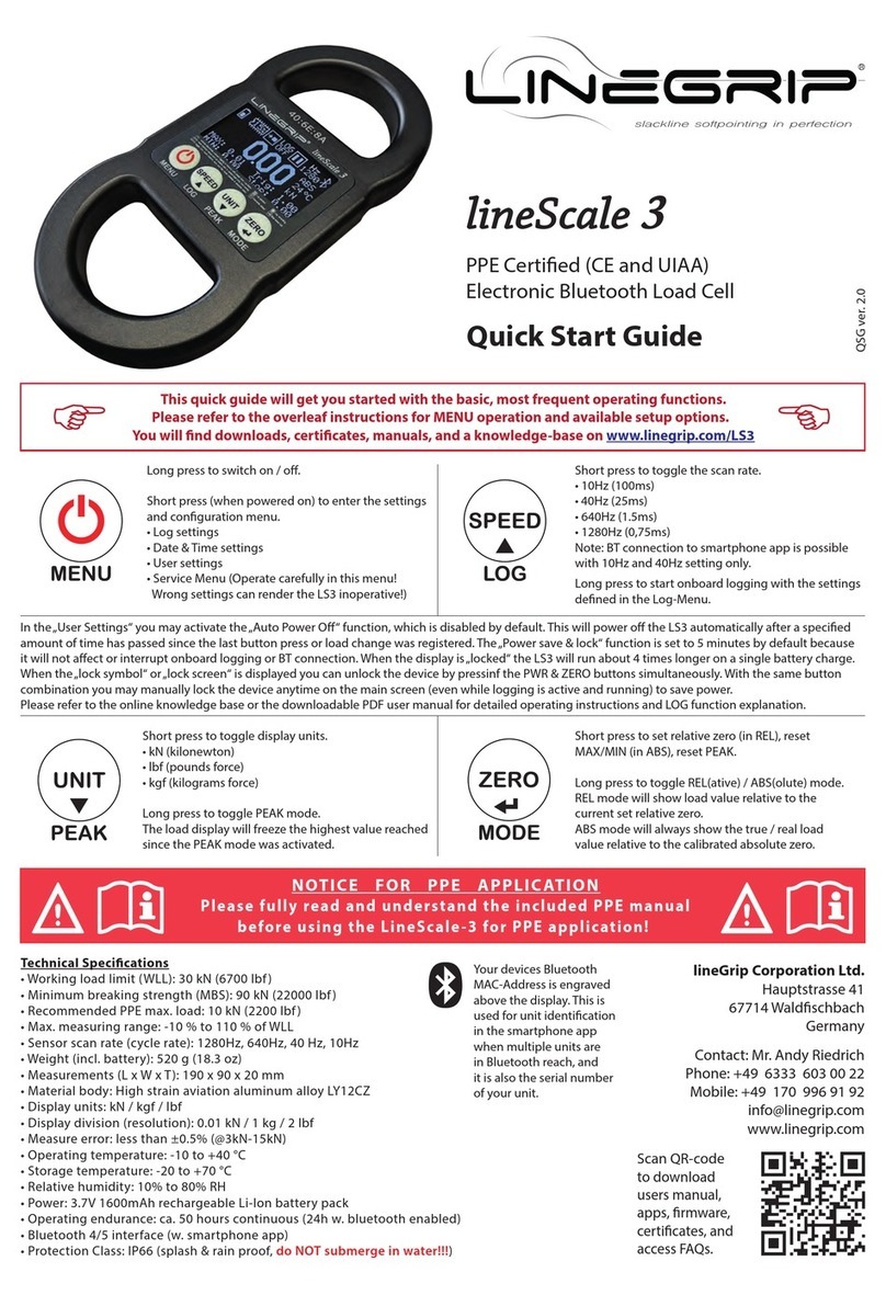 Linegrip lineScale 3 quick start guide