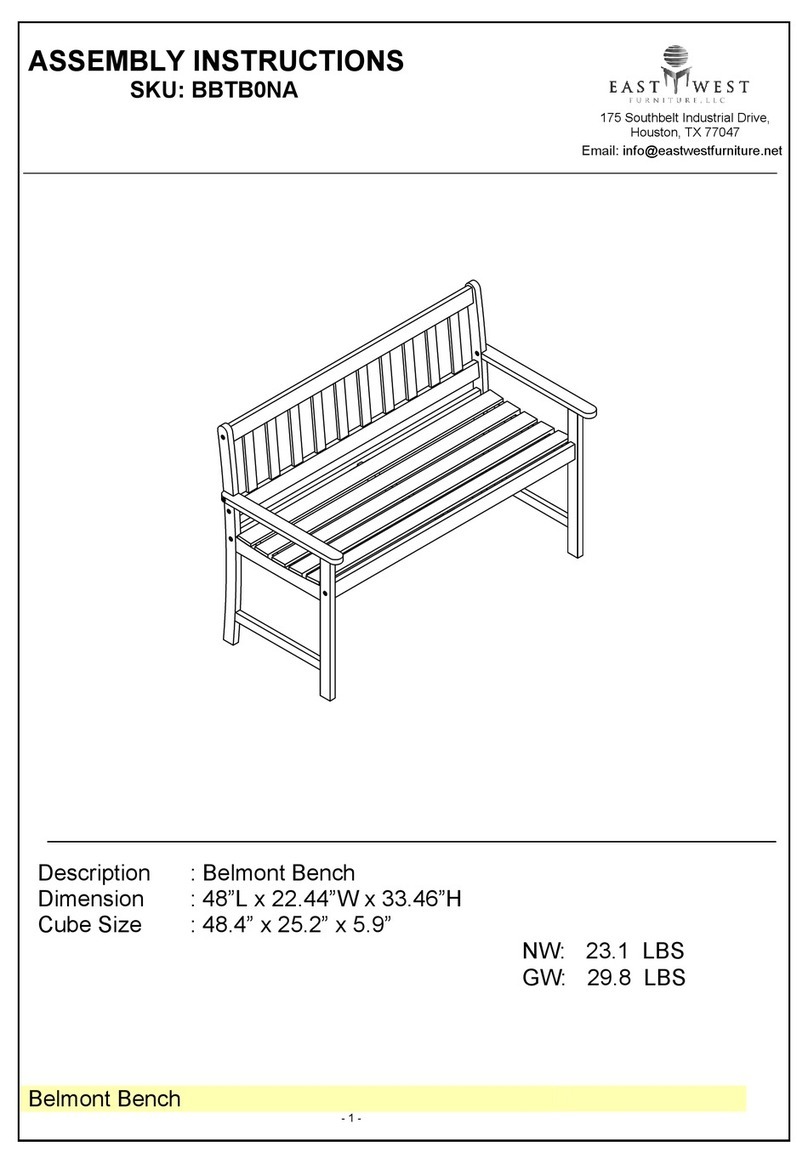 East West Furniture Belmont BBTB0NA Assembly instructions