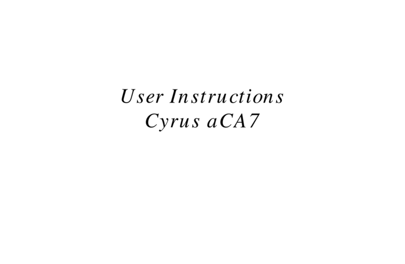 Cyrus aCA7 User instructions
