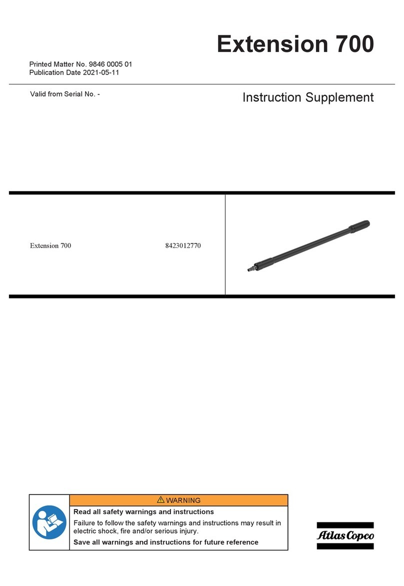 Atlas Copco Extension 700 Owner's manual