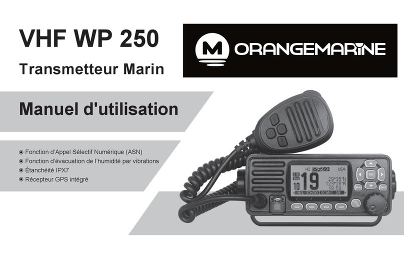 orangemarine VHF WP 250 instruction manual