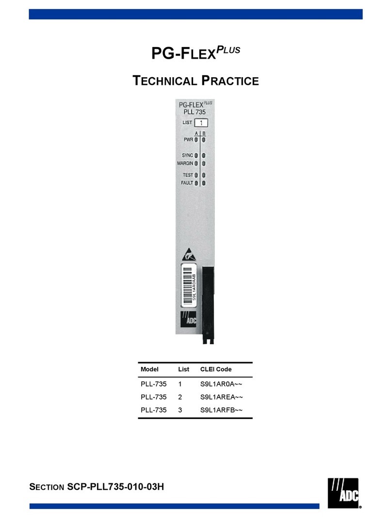 ADC PG-FLEXPLUS PLL-735 User manual