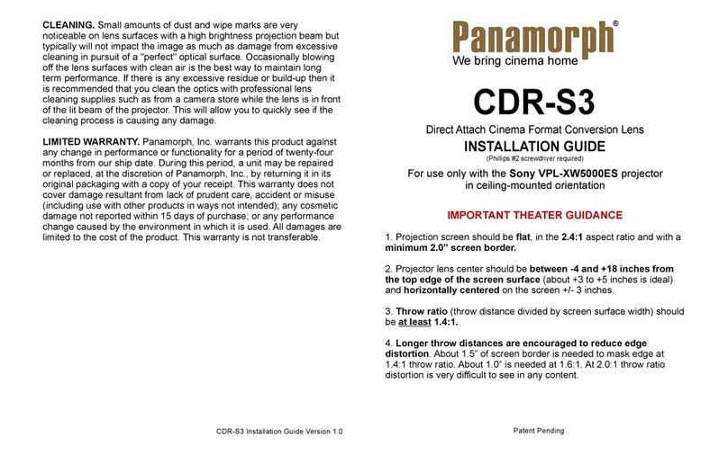 Panamorph CDR-S3 installation guide