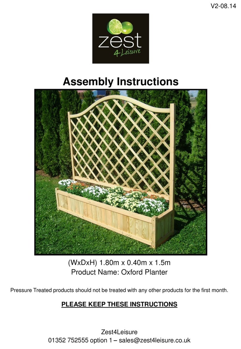 Zest 4 Leisure Oxford Planter Assembly instructions