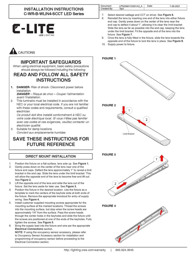 CREE LIGHTING C-LITE C-WR-B-WLIN4-SCCT Series installation instructions CREE LIGHTING C-LITE C-WR-B-WLIN4-SCCT Series installation instructions