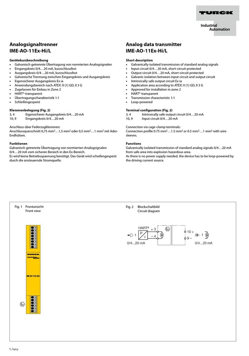 turck IME-AO-11Ex-Hi/L User manual