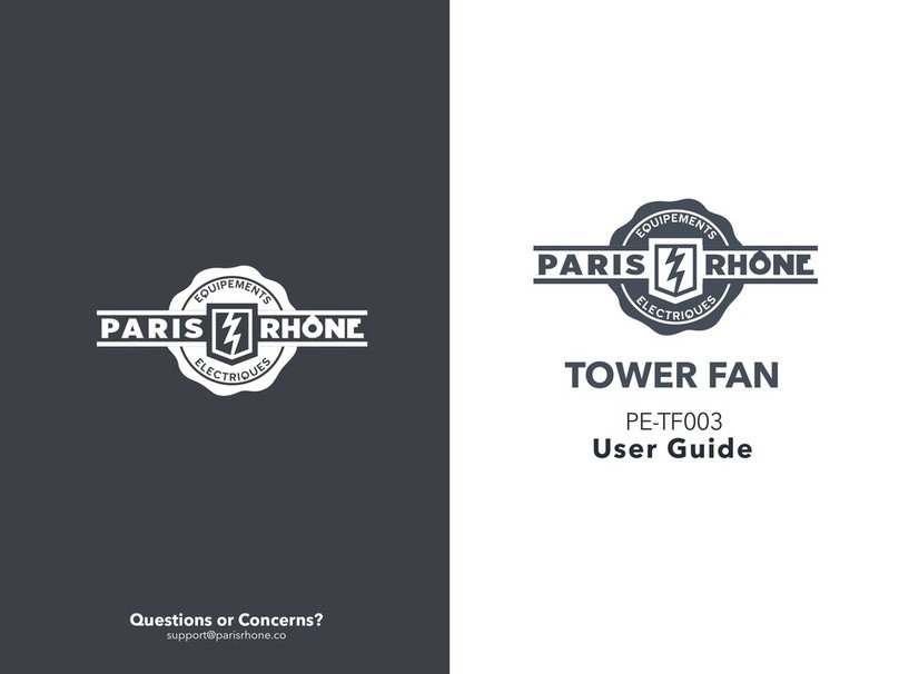 Paris Rhone PE-TF003 user guide
