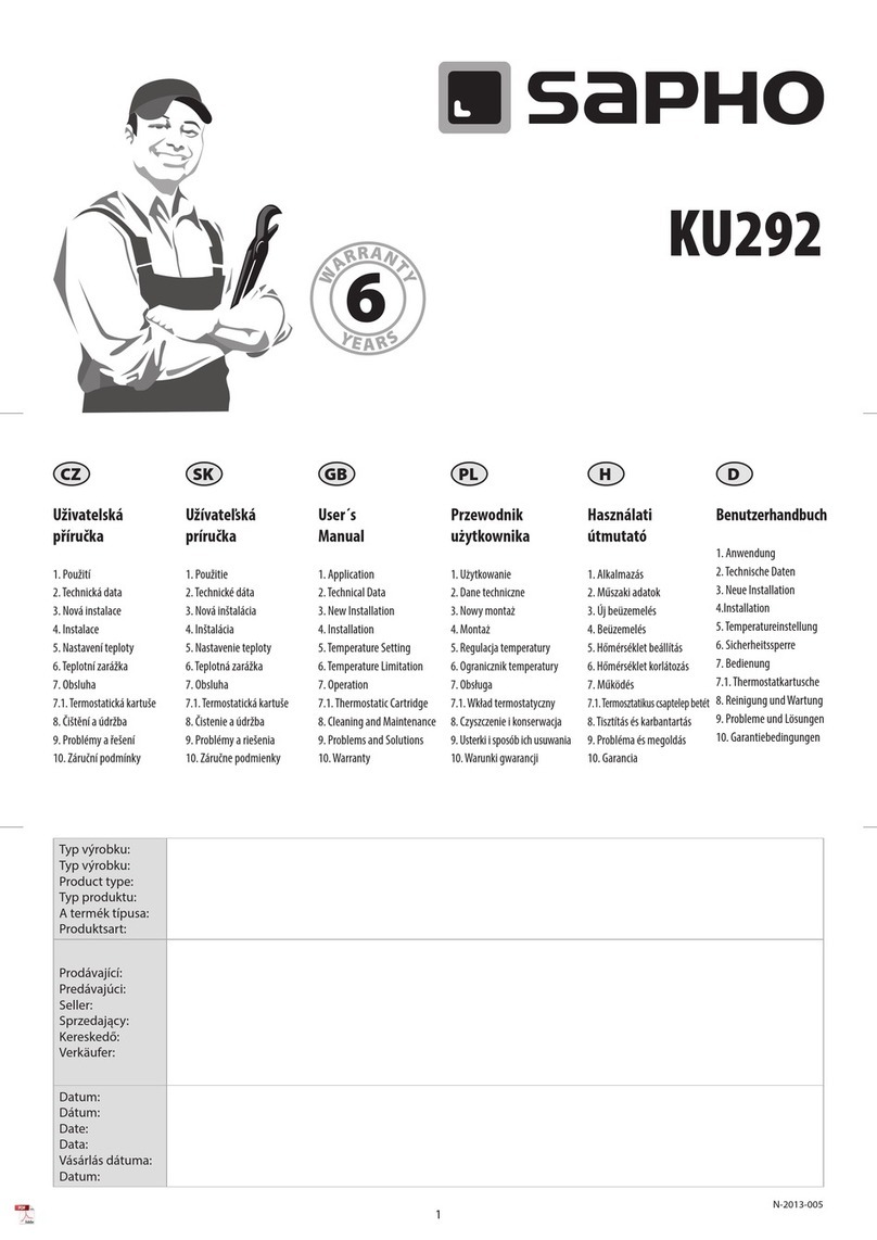 Sapho KU292 User manual