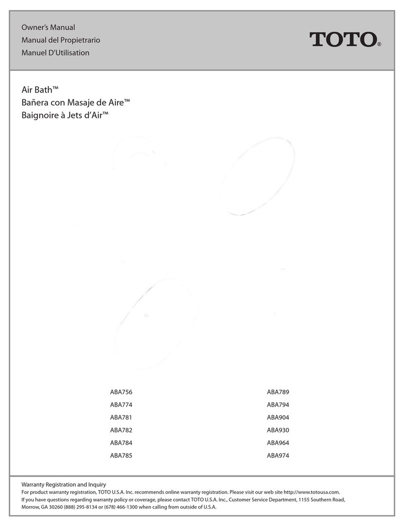 Toto Air Bath ABA756 owner's manual