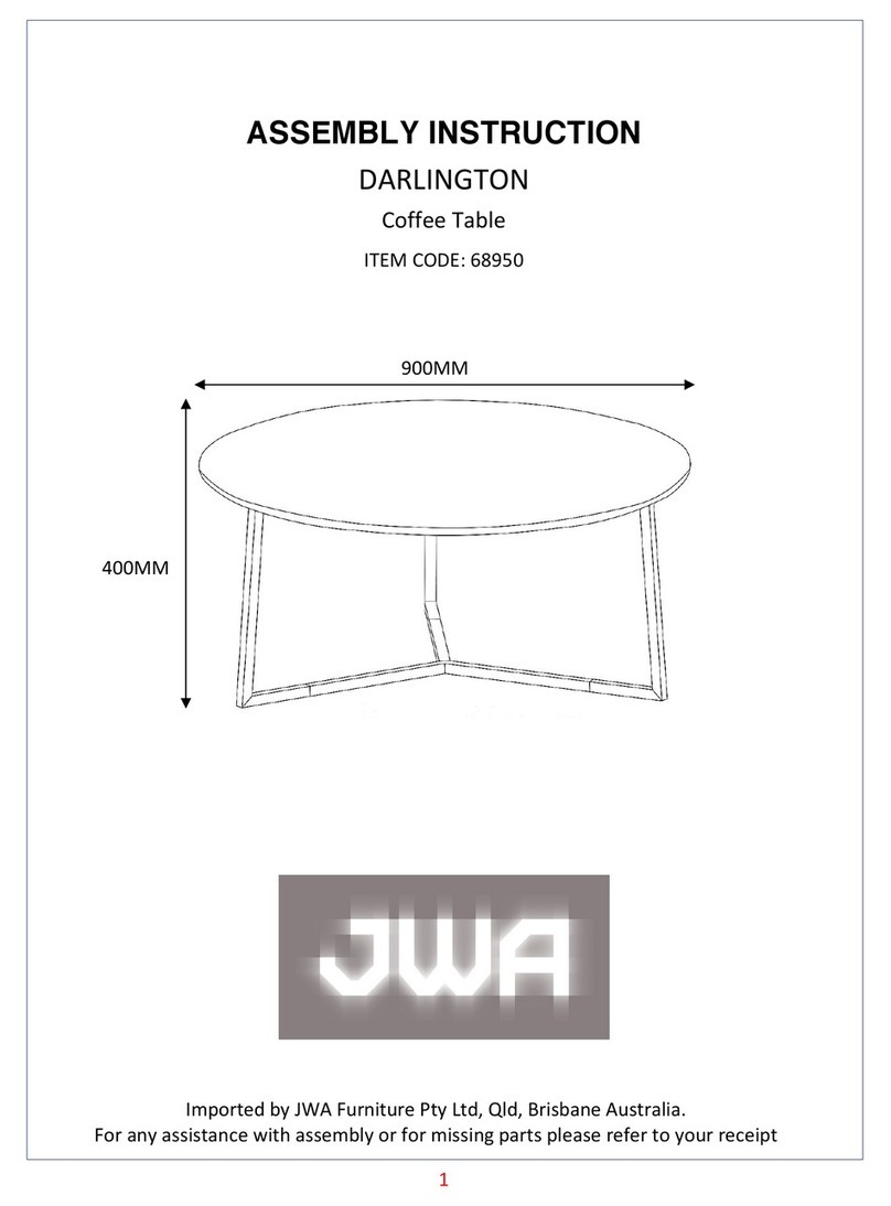 JWA DARLINGTON 68950 Assembly instruction