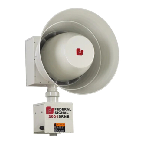Federal Signal Corporation 2001SRNB Installation and operating instructions