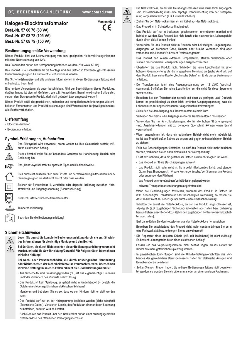 Conrad 57 08 76 User manual