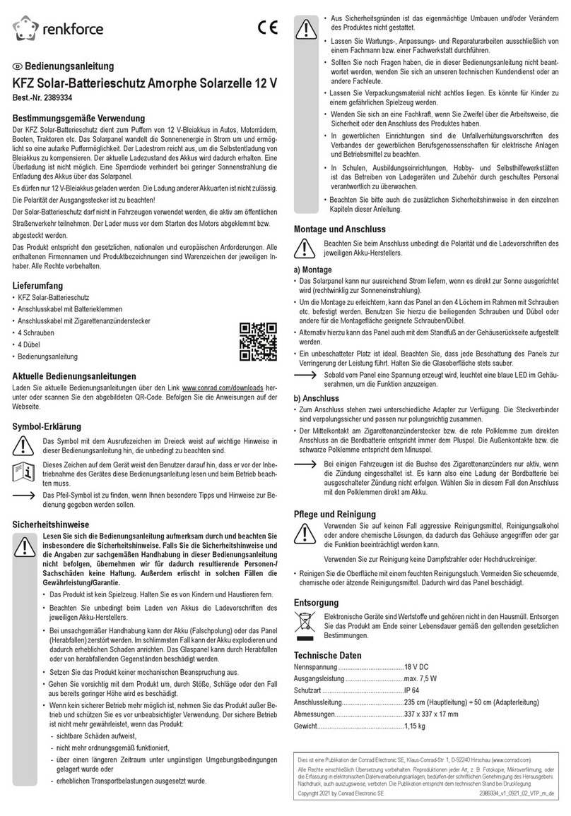 Renkforce 2389334 operating instructions