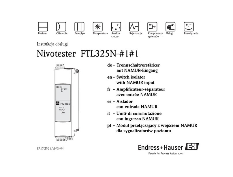 Endress+Hauser Nivotester FTL325N-1 1 manual Endress+Hauser Nivotester FTL325N-1 1 manual