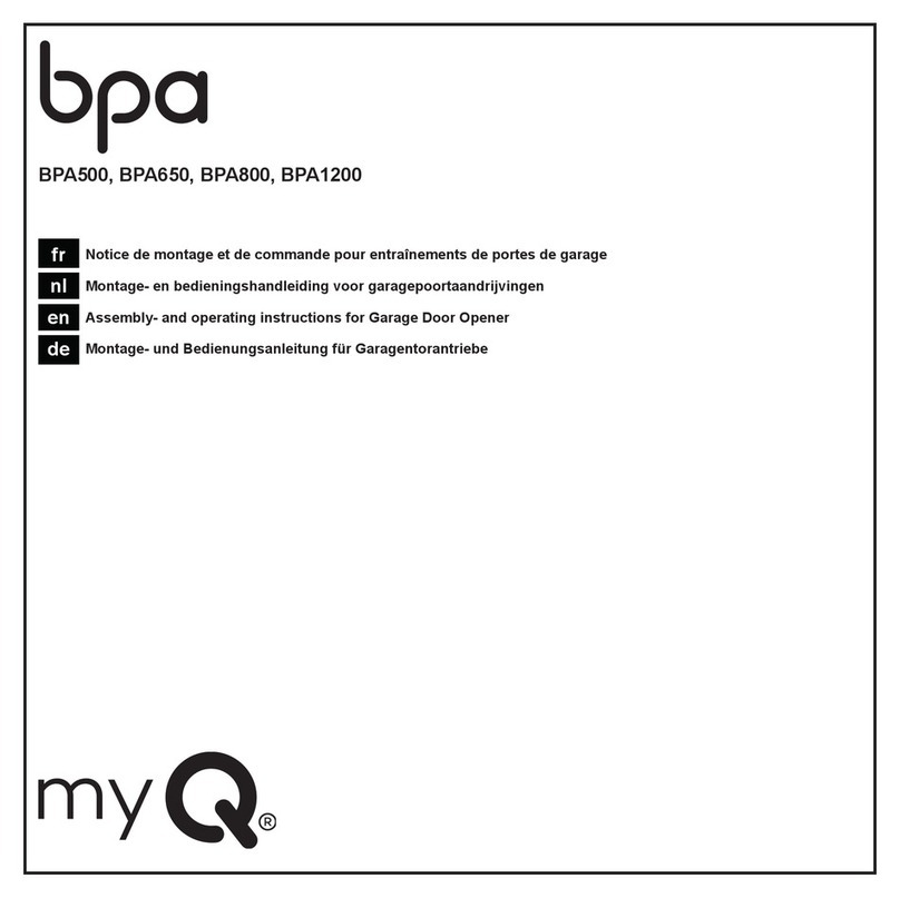 BPA BPA500 Assembly and operating instructions
