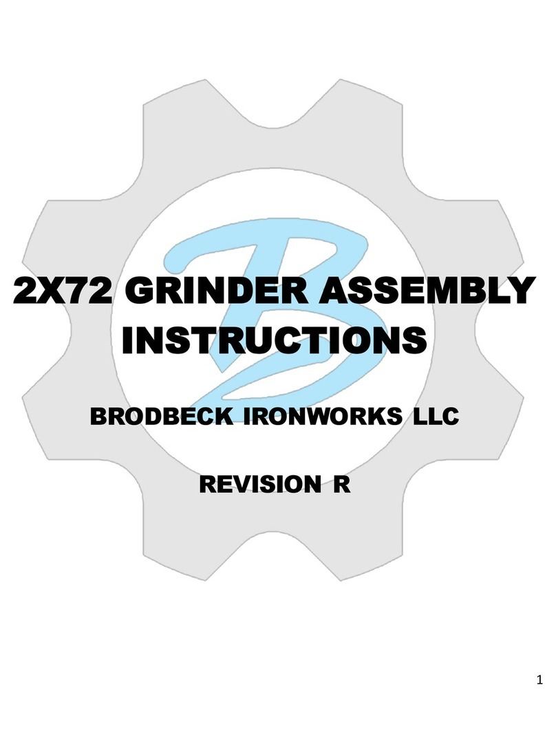 BRODBECK IRONWORKS 2X72 GRINDER Assembly instructions