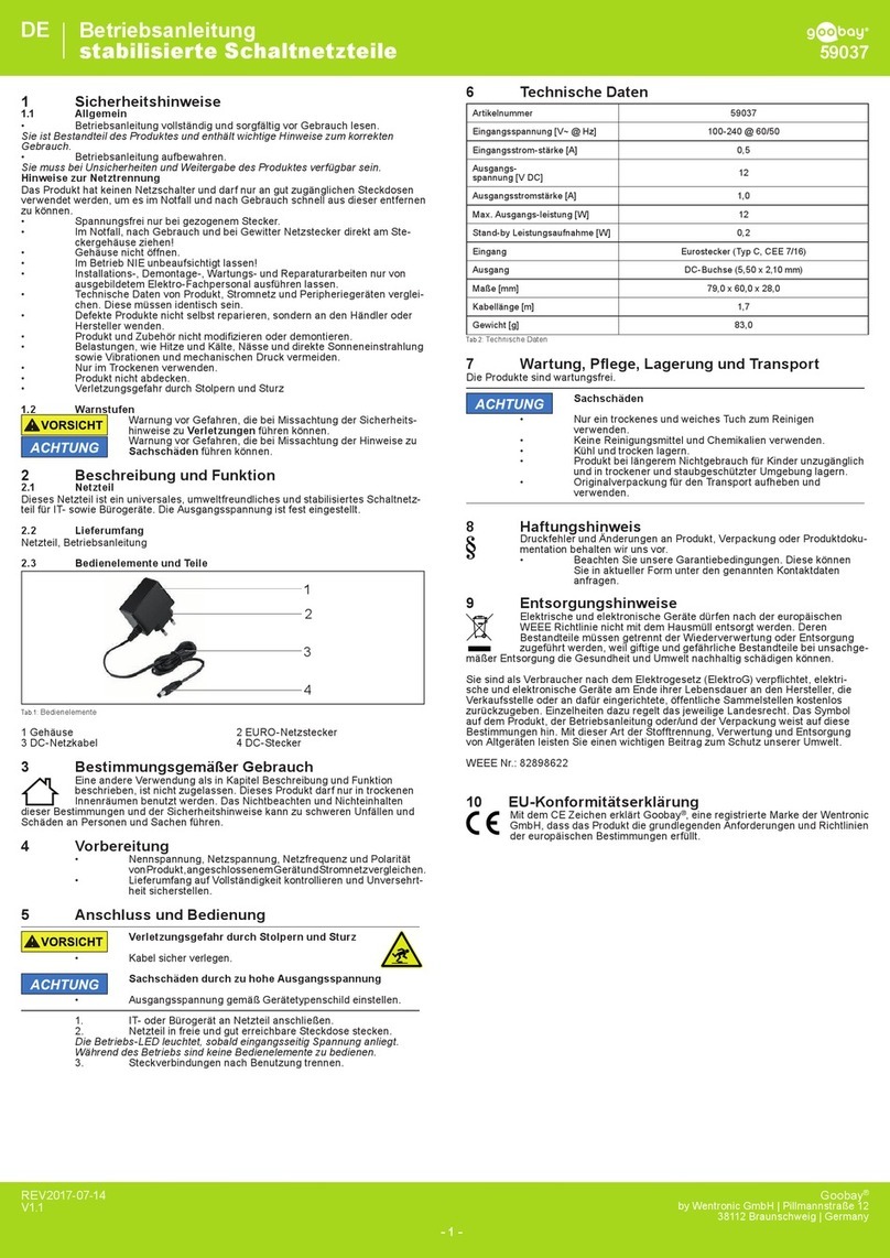 Goobay 59037 User manual