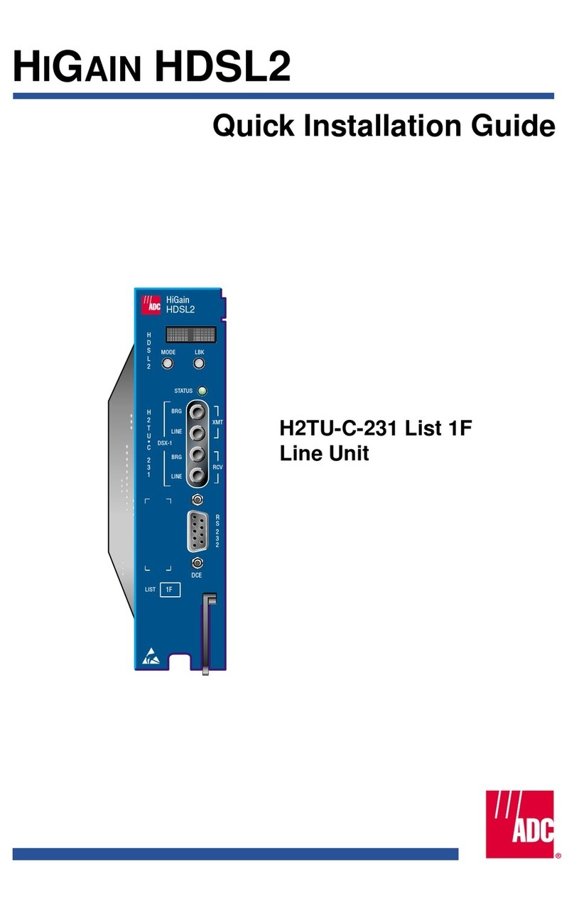 ADC HiGain HDSL2 User manual ADC HiGain HDSL2 User manual