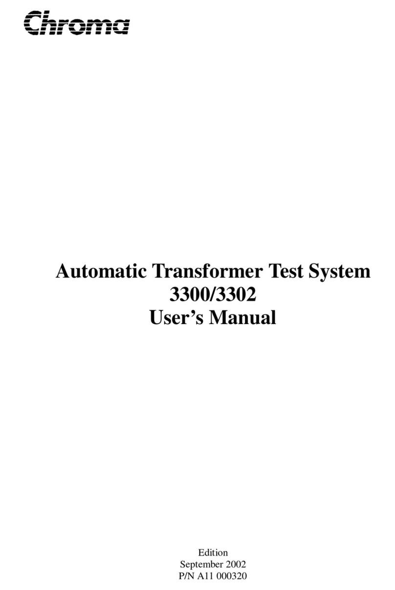 Chroma 3300 User manual