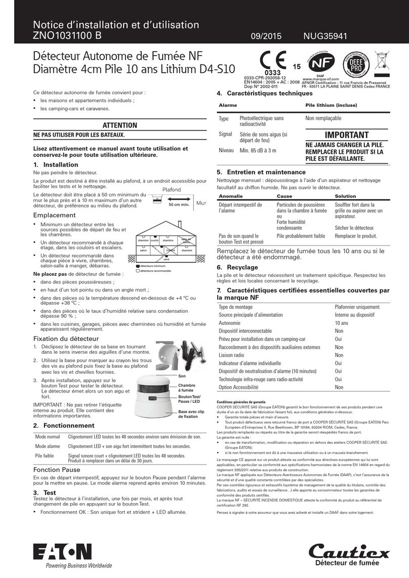 Eaton Cautiex D4-S10 Installation and operating manual