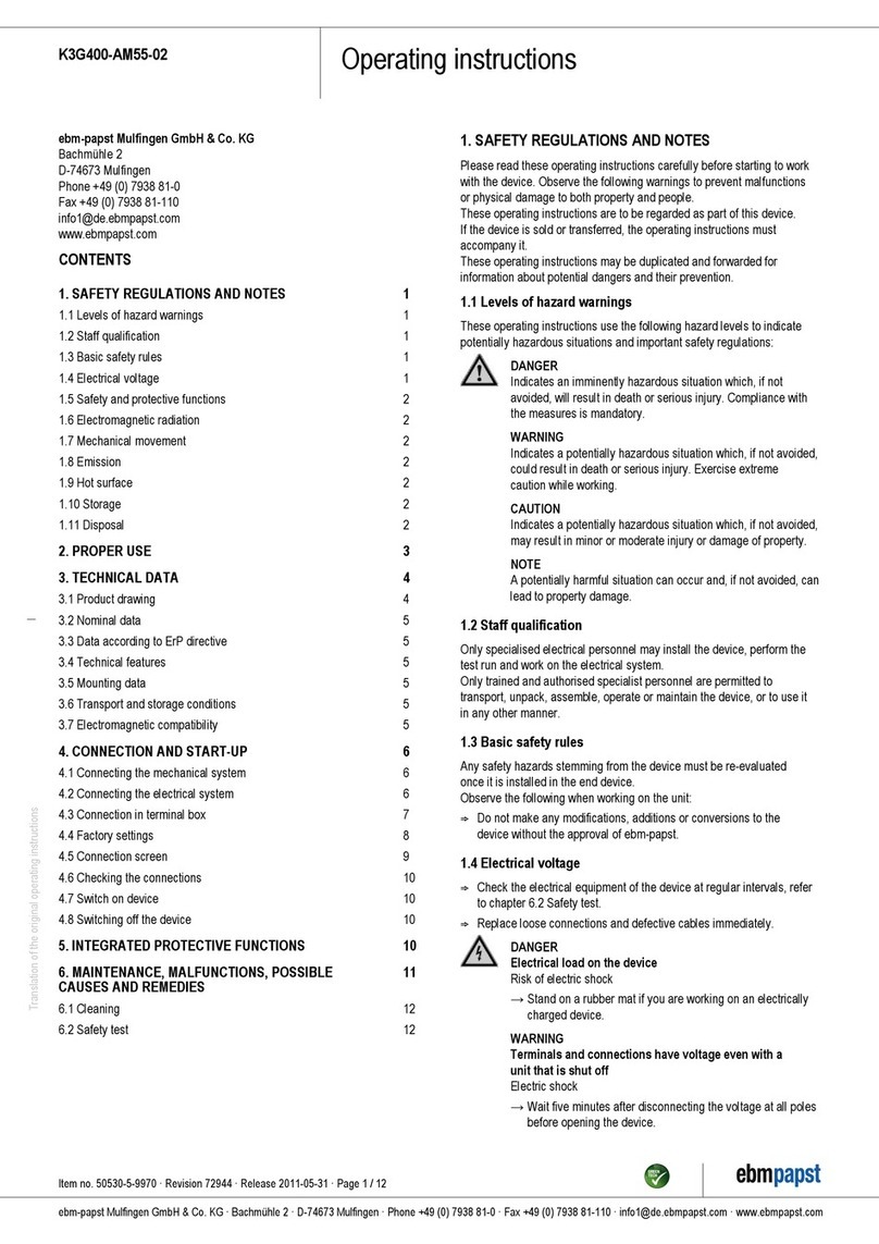 Ebmpapst K3G400-AM55-02 operating instructions