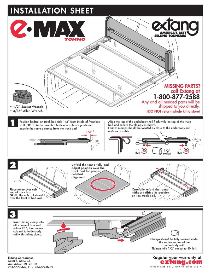 Extang e-MAX TONNO Assembly instructions