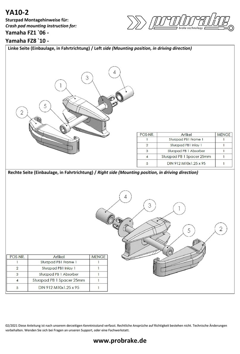 probrake YA10-2 Mounting instruction