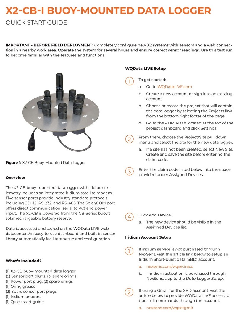NexSens Technology X2-CB-I User manual