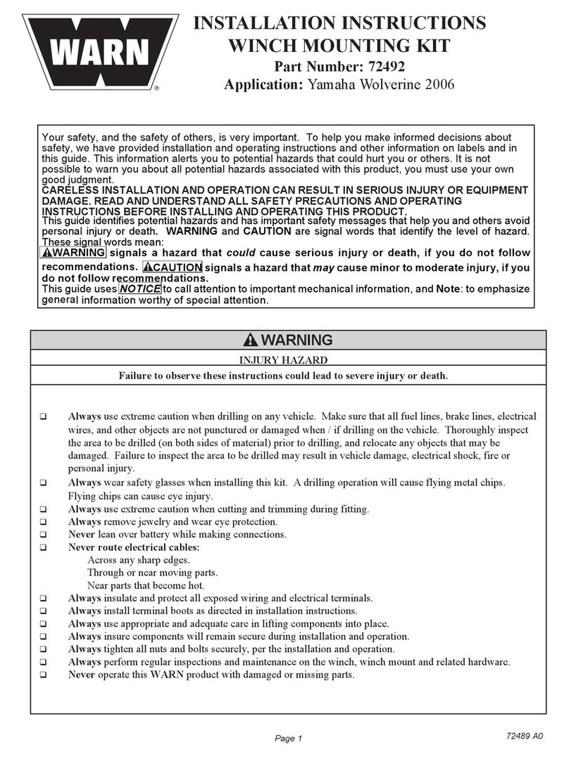 Warn 72492 installation instructions Warn 72492 installation instructions