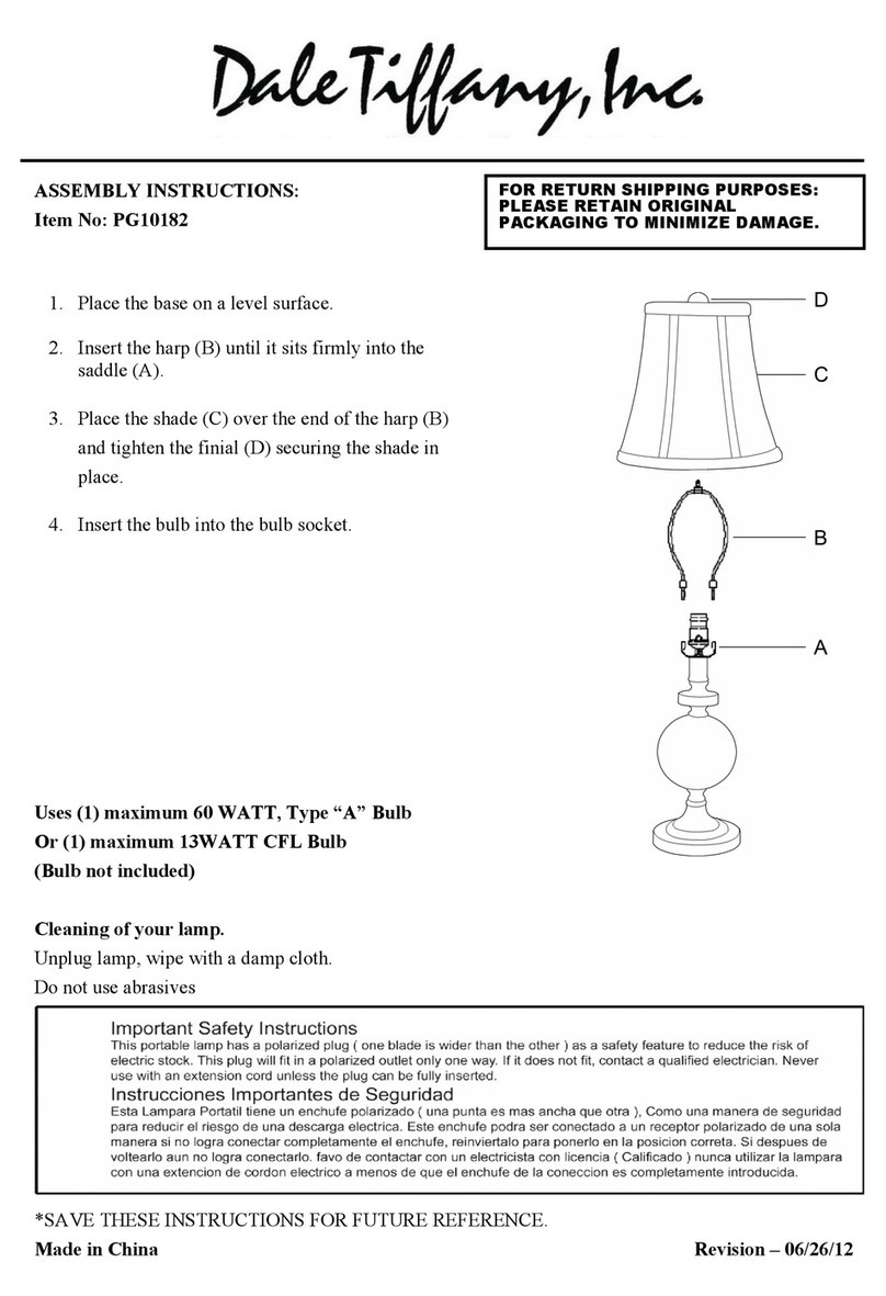 Dale Tiffany PG10182 Assembly instructions