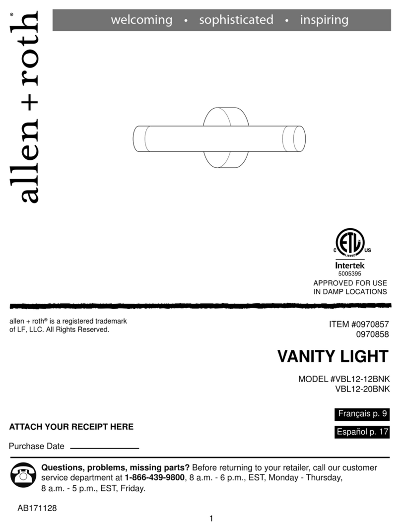 Allen + Roth VBL12-12BNK manual