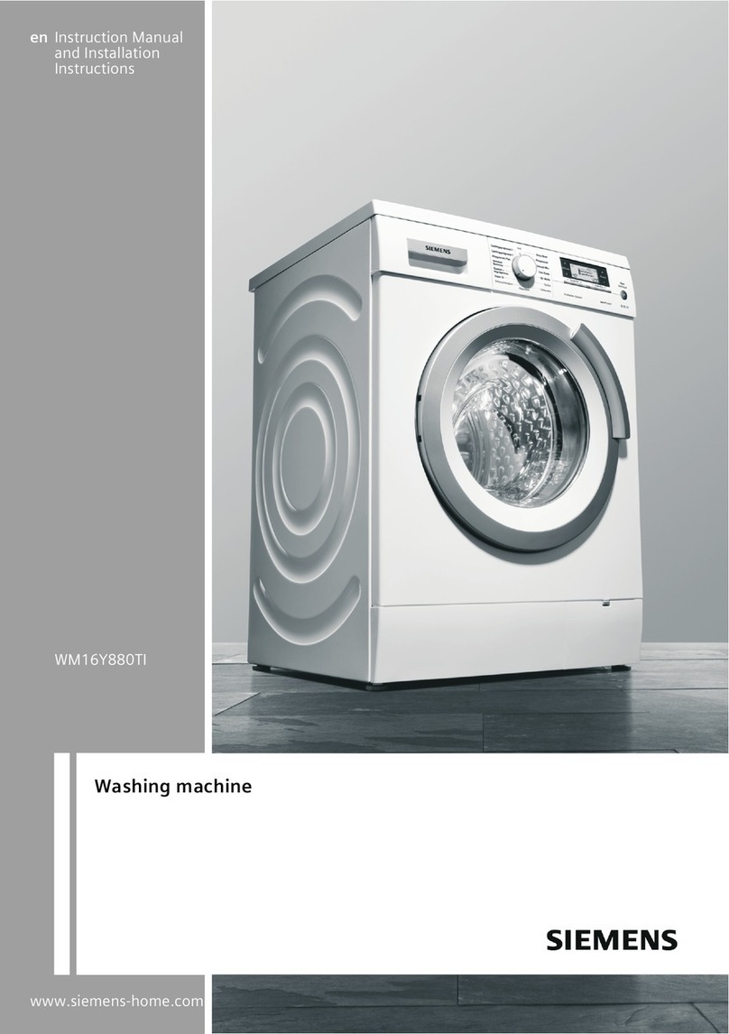 Siemens WM16Y880TI Instruction manual and installation instructions