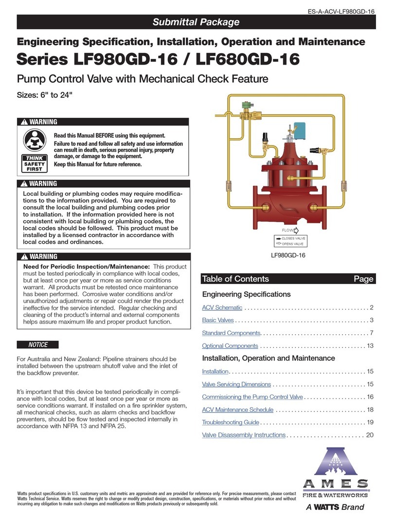 Watts AMES LF980GD-16 Series User manual