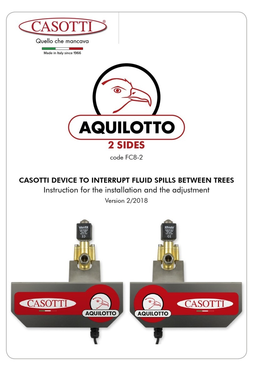 Casotti AQUILOTTO FC8-2 Instruction for the installation and the adjustment