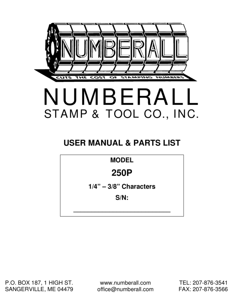 Numberall 250P manual